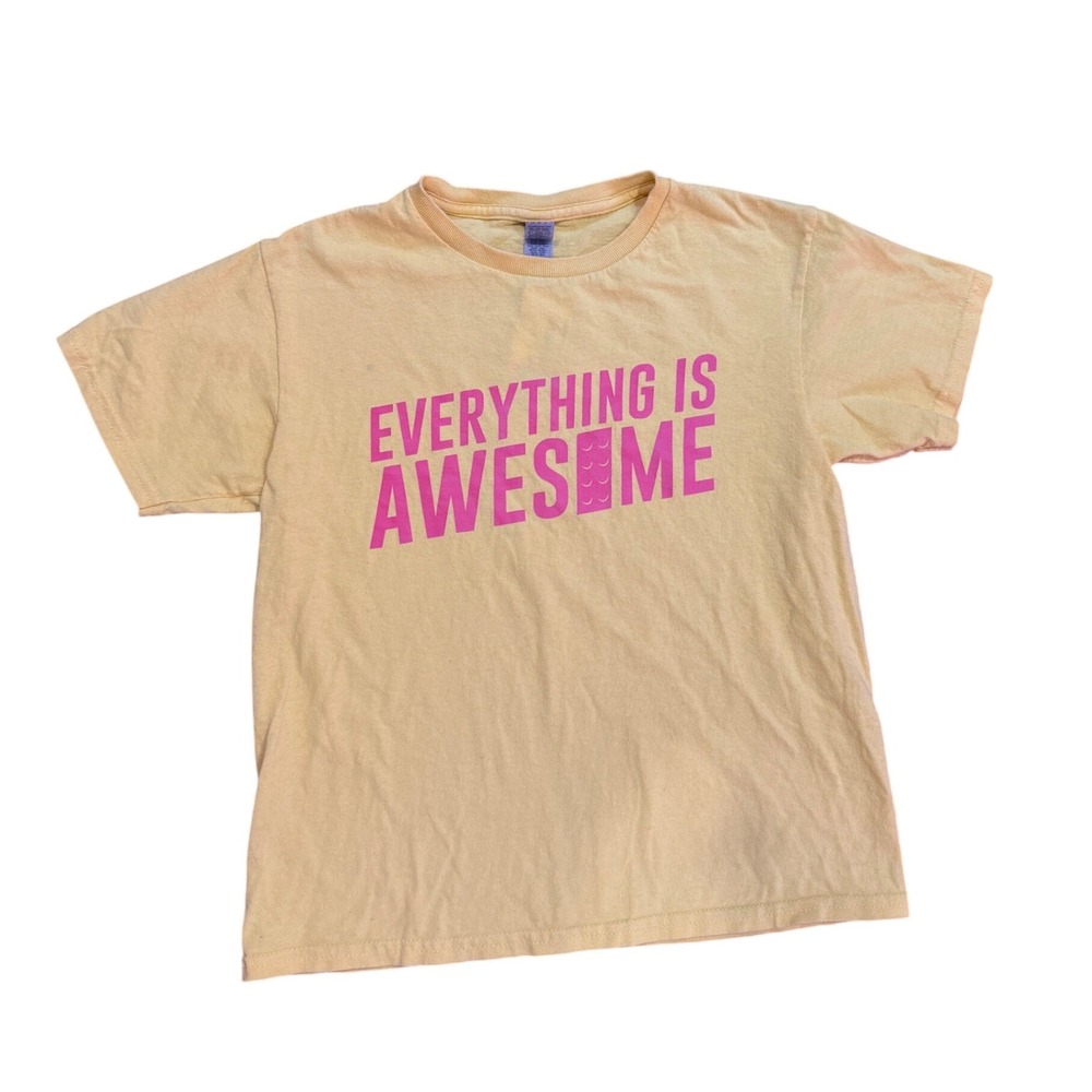 Yellow Everything‎ is Awesome Baby tee